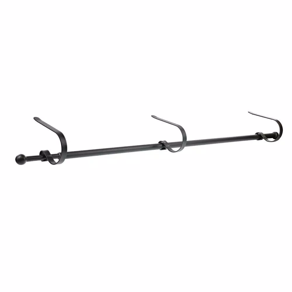 Haute Decor MantleClip Stocking Rod Matte Black Stocking Holder (4-Pack)