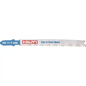 Hilti 3 in. 10 TPI to 21 TPI MD 77 Bi-Metal T-Shank Premium Jig Saw Blade for Cutting Thin to Thick Metal (5-Pack)