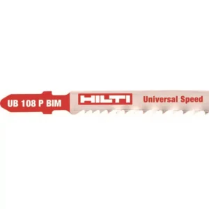 Hilti 4.25 in. 5 TPI to 10 TPI UB 108 Bi-Metal T-Shank Premium Jig Saw Blade for Cutting Metal and Wood (5-Pack)