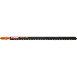 Hilti 6 in. 6 TPI WD 155 4 High Carbon Steel T-Shank Premium Jig Saw Blade for Cutting Wood Up to 160 mm Thick (5-Pack)
