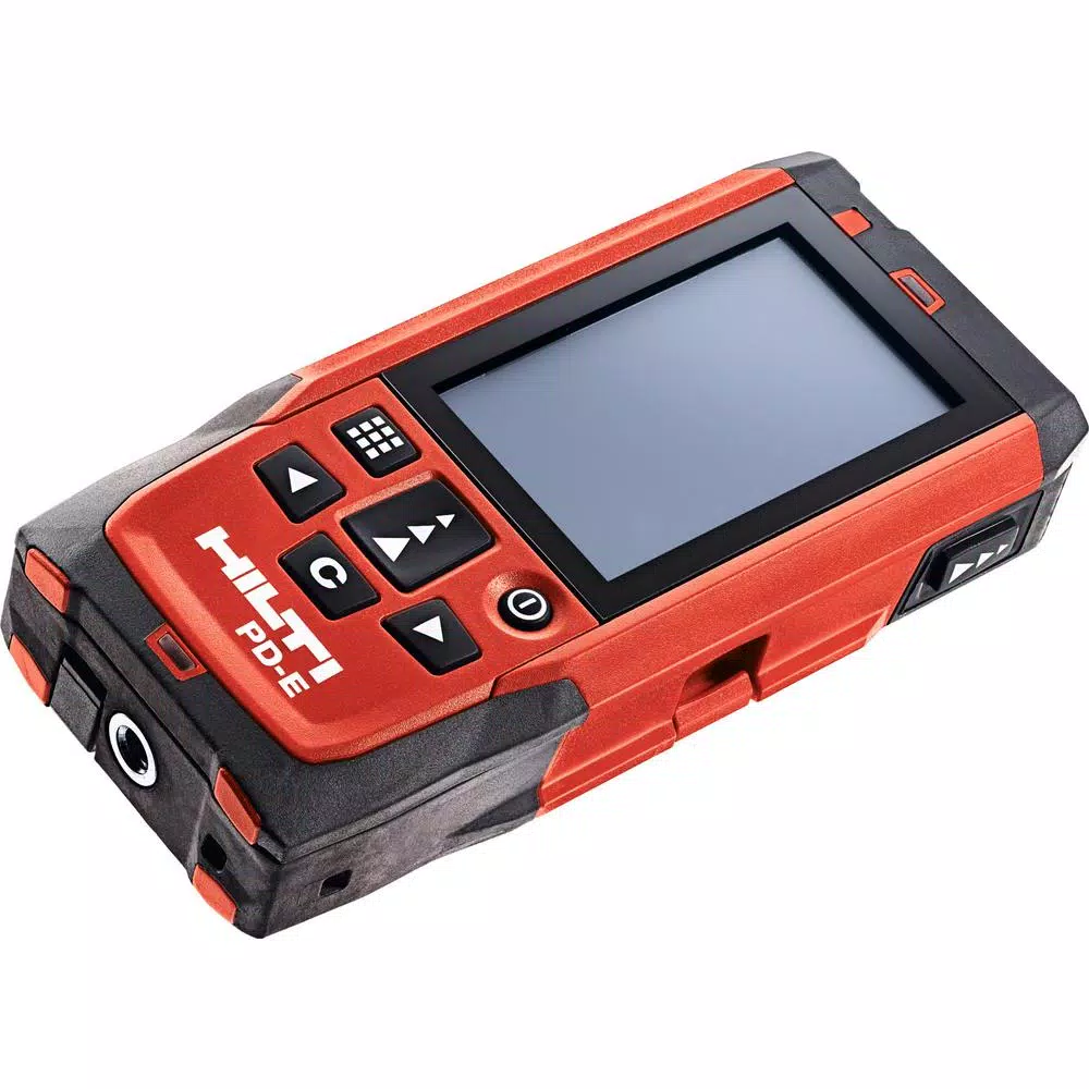 Hilti 656 ft. PD-E Laser Range Meter with (2) AAA Batteries, Hand Strap and Pouch