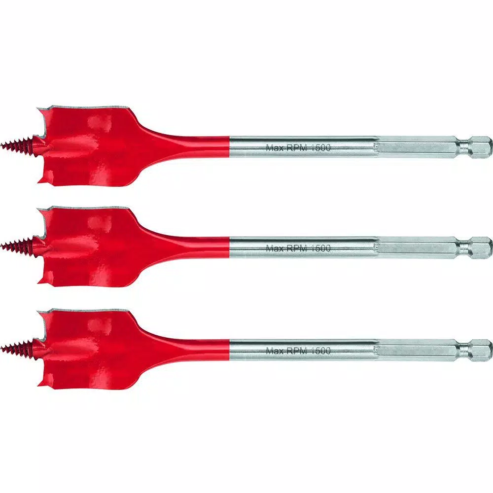 Hilti 1/2 in. x 6 in. High Speed Wood Spade Bits (3-Piece)