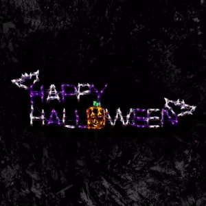HOLIDYNAMICS HOLIDAY LIGHTING SOLUTIONS Holidynamics, Halloween Yard Decoration 57 in. LED Happy Halloween Sign