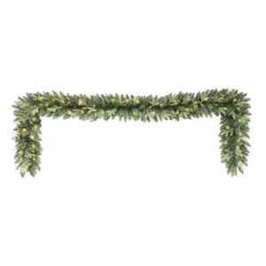 Home Accents Holiday 9 ft. Mayfield Pre-lit LED Artificial Garland with 50 Warm White Micro Dot Lights