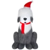 Home Accents Holiday 7 ft. Inflatable Fuzzy Plush Sheep Dog