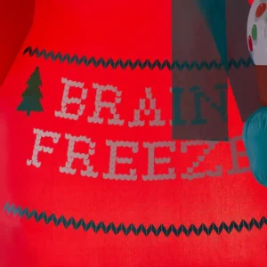Home Accents Holiday 6 ft. Animated Inflatable Shivering Snowman with Ugly Sweater
