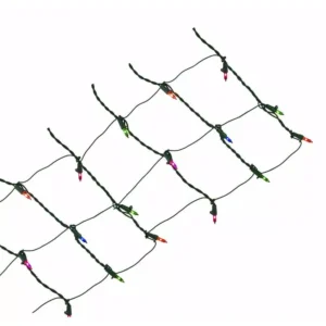 Home Accents Holiday 36 in. x 48 in. 50-Light Solar LED Multi-Color Net Light Set