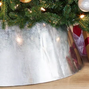 Home Accents Holiday 27 in. D Galvanized Metal Christmas Tree Collar