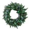 Home Accents Holiday 36 in. Christmas Bright Pre-lit LED Artificial Spruce Wreath with Red,Green, and Cool White Lights