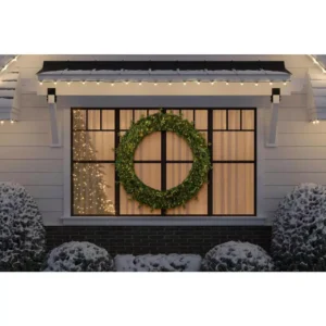 Home Accents Holiday 60 in. Jackson Prelit Artificial Wreath with 300-Low Voltage LED Micro Dot Lights