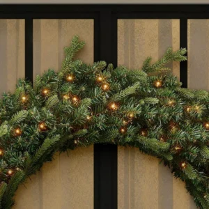 Home Accents Holiday 48 in. Jackson Prelit Led Artificial Wreath with 200-Low Voltage LED Micro Dot Lights