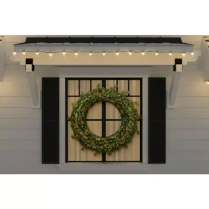 Home Accents Holiday 48 in. Jackson Prelit Led Artificial Wreath with 200-Low Voltage LED Micro Dot Lights
