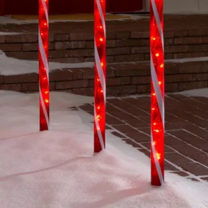 Home Accents Holiday 4 ft. Lighted Candy Cane (3-Pack)