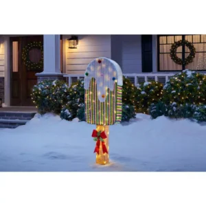Home Accents Holiday 42 in Warm White 60-Light LED Ice Cream