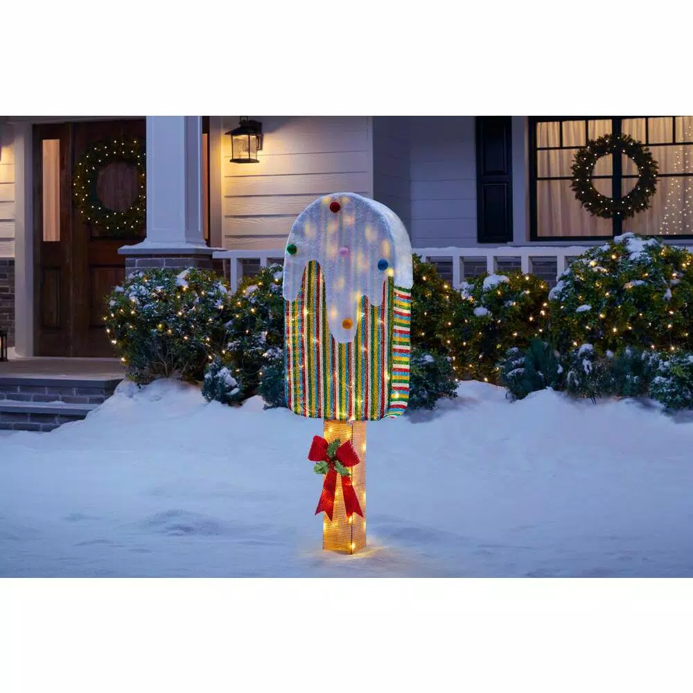 Home Accents Holiday 42 in Warm White 60-Light LED Ice Cream