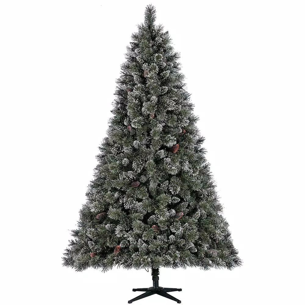 Home Accents Holiday 7.5 ft Sparkling Amelia Pine LED Pre-Lit Artificial Christmas Tree with Warm White Lights