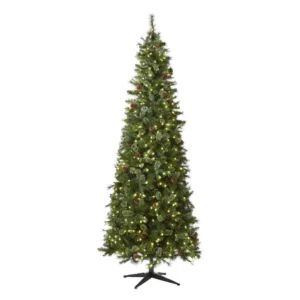 Home Accents Holiday 9 ft Alexander Pine Pre-Lit LED Artificial Christmas Tree with 650 SureBright Warm White Lights
