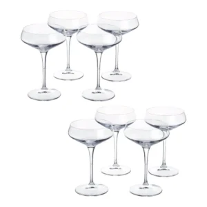 Home Decorators Collection Genoa 11.25 oz. Lead-Free Crystal Coupe Cocktail Glasses (Set of 8)