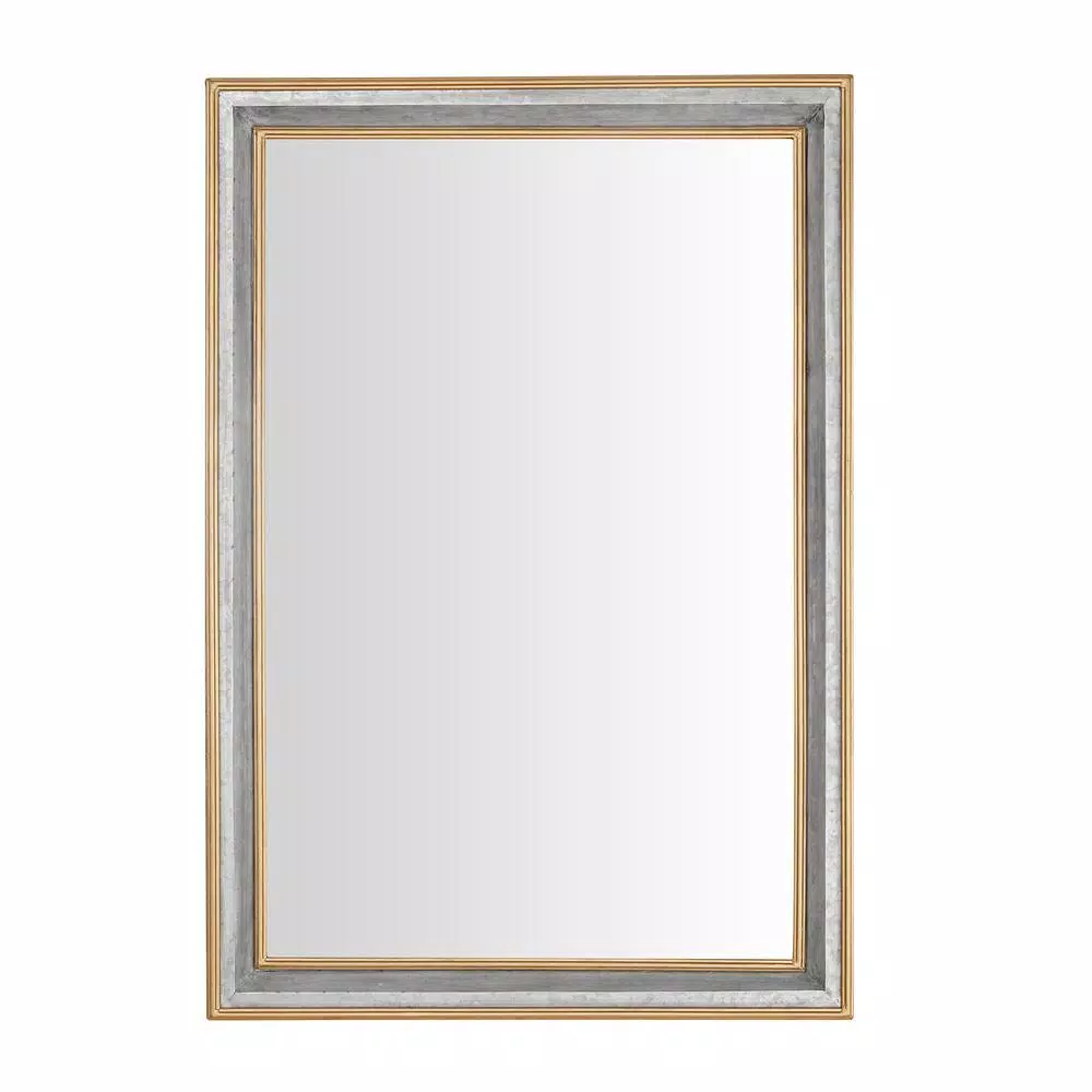 Home Decorators Collection Large Rectangle Galvanized Antiqued Farmhouse Accent Mirror (41 in. H x 28 in. W)