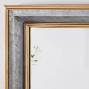 Home Decorators Collection Large Rectangle Galvanized Antiqued Farmhouse Accent Mirror (41 in. H x 28 in. W)