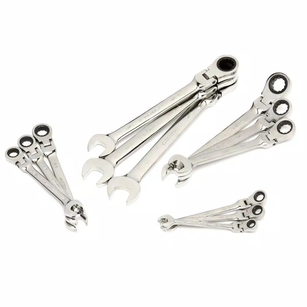 Husky Master SAE Flex Head Ratcheting Wrench Set (12-Piece)