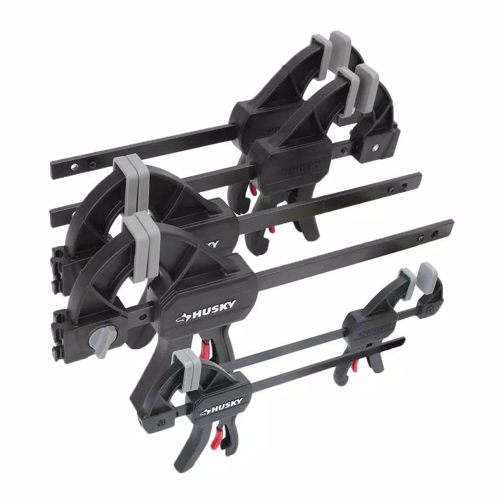 Husky 6 in. and 4.5 in. Trigger Clamp Set (6-Piece)