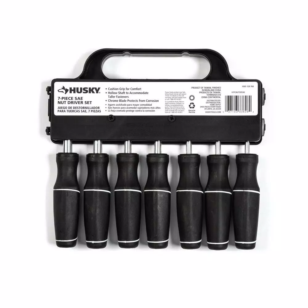 Husky SAE Cushion Grip Nut Driver Set (7-Piece)