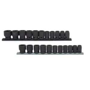 Husky 1/2 in. Drive Standard SAE/MM Socket Set (22-Piece)