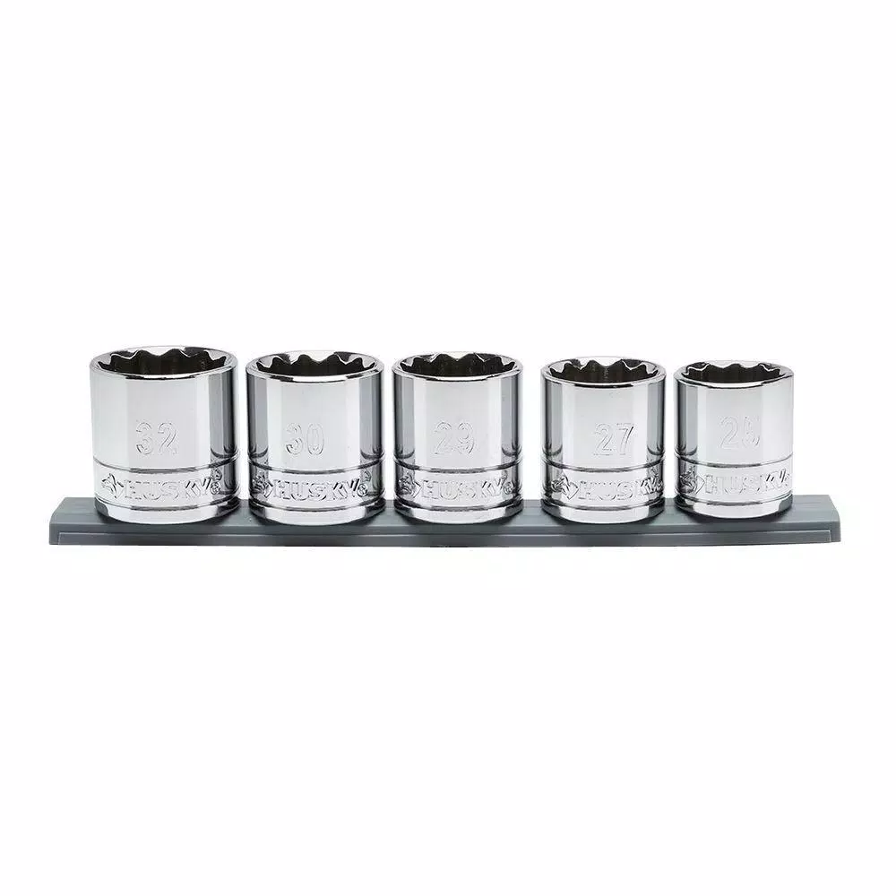 Husky 1/2 in. Drive Metric X-Large Socket Set (5-Piece)
