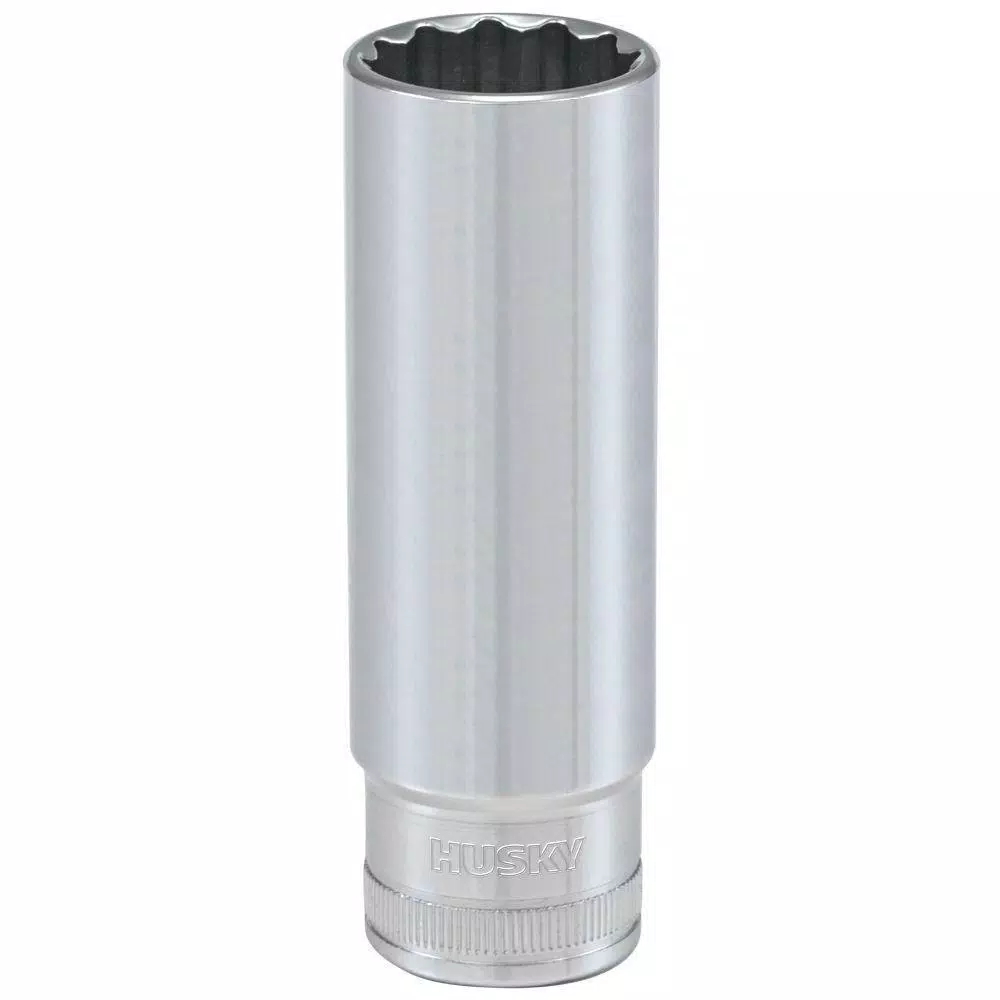 Husky 1/2 in. Drive 17 mm 12-Point Metric Deep Socket