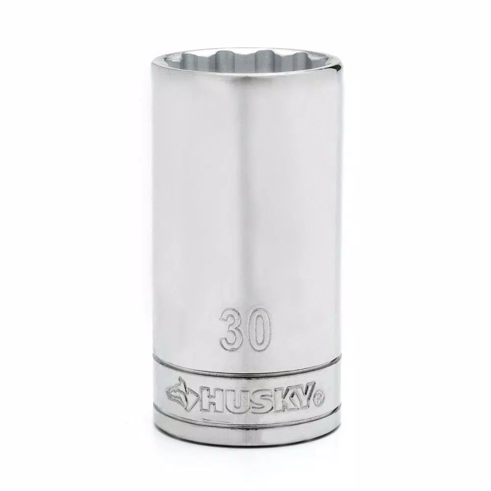 Husky 1/2" Drive 12 Point Deep Metric Socket 30mm