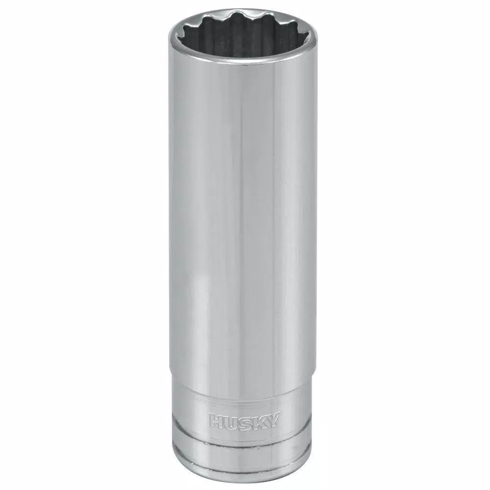 Husky 1/2 in. Drive 9/16 in. 12-Point SAE Deep Socket