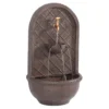 Sunnydaze Decor Messina Resin Iron Finish Solar Outdoor Wall Fountain