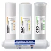ISPRING RO System 6-Month Supply Replacement Water Filter Cartridges Pack of 4 Filters, Sediment, CTO, GAC and Post-Carbon