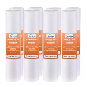 ISPRING 5 micron 10 in. x 2.5 in. Universal Sediment Filter Cartridges 15000 Gal. Multi-layer (8-Pack)