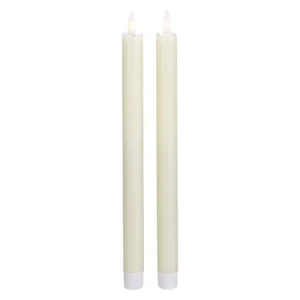 Northlight Set 2-Ivory Flameless Taper Christmas Candles 12 in.