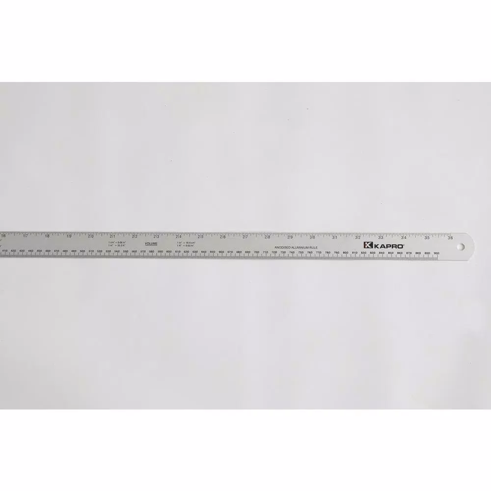 Kapro 36 in. Aluminum Ruler with Conversion Tables with English/Metric Graduations 1/16 and mm