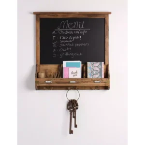 Kate and Laurel Stallard Rustic Brown Multi Function Chalkboard Memo Board