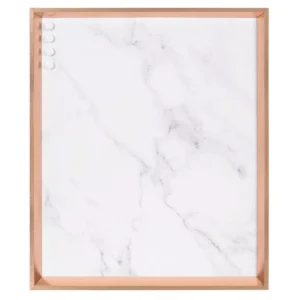 Kate and Laurel Calter Rose Gold Marble Magnetic Memo Board
