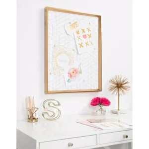 Kate and Laurel Calter Gold Geo Magnetic Memo Board