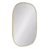 Kate and Laurel Medium Oval Gold Art Deco Mirror (35.5 in. H x 23.75 in. W)