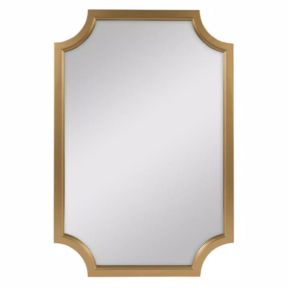 Kate and Laurel Medium Irregular Gold Contemporary Mirror (36 in. H x 24 in. W)
