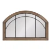 Kate and Laurel Medium Arch Rustic Brown American Colonial Mirror (24 in. H x 36 in. W)