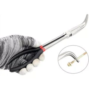 KING 11 in. Straight 90-Degree, 45-Degree, Hose and Cable, and Long Flat Nose Pliers Set (5-Pieces)