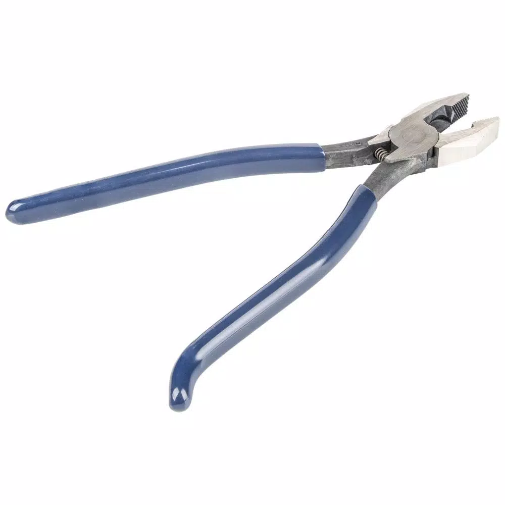 Klein Tools 9 in. Ironworker's Rebar Pliers, Left Handed, Spring Loaded