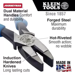Klein Tools 9 in. Journeyman High Leverage Side Cutting Pliers