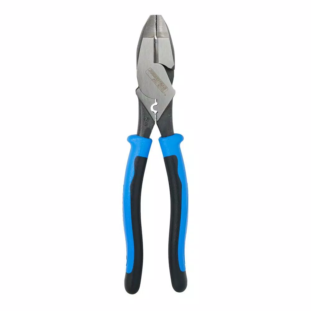Klein Tools 9 in. Journeyman Heavy Duty Side Cutting Crimping and Tape Pulling Pliers