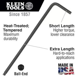 Klein Tools L-Style Ball-End Hex Key Set (12-Piece)