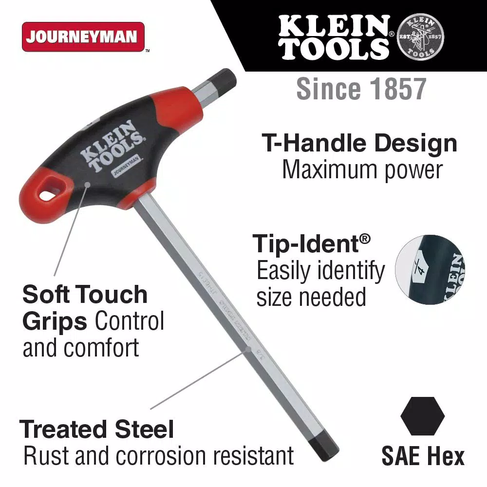 Klein Tools 5/32 in. Journeyman T-Handle Hex Key 6 in.