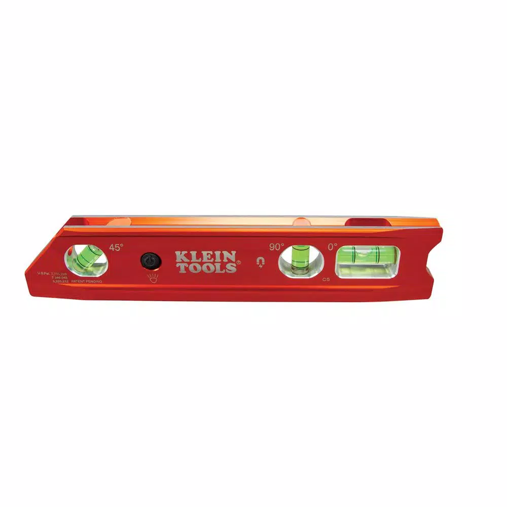 Klein Tools 9 in. Lighted Rare Earth Magnet Torpedo Billet Level